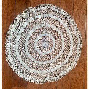 Vintage Hand-Crocheted Round Doily 12-Inch